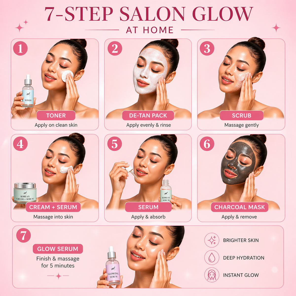 7-in-1 Skin Glow Facial Kit (Salon Results at Home)